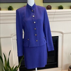 St. John Collection purple  Jacket and Skirt Set